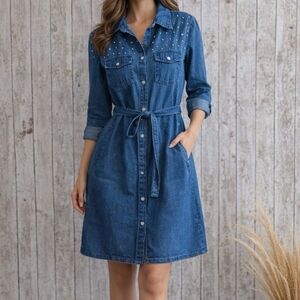 Women's Speed Limit Denim Dress, Size S, Blue